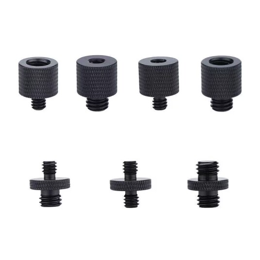 INF Kamerastativ skrueadapter 1/4" til 3/8" 6-delt Sort