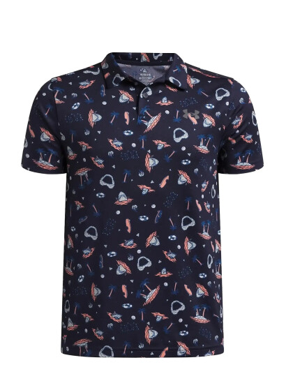 Under Armour Ua Matchplay Printed Polo - Navy - 140-152