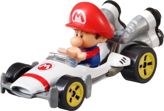 Hot Wheels Mario Kart Lekebil Baby Mario B Dasher versjon
