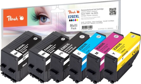 Kompatibel med Epson nr. 202XL blekkpatron Multipack Plus, 6-pakning