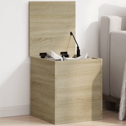 Oppbevaringsboks sonoma eik 40x42x46 cm konstruert tre Oppbevaringsboks sonoma eik 40x42x46 cm konstruert tre