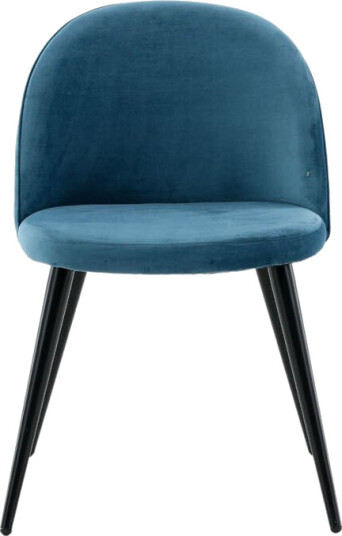 Velvet spisestuestoler velour blå, svart.