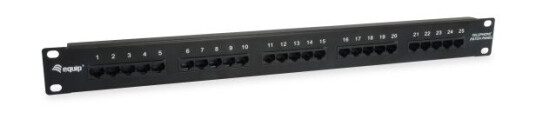 Equip 125298 Rj-45 Cat3 Sort Rackmontering 1U Rohs
