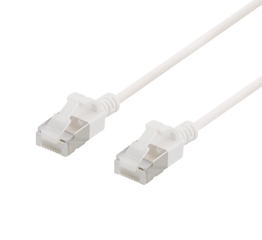 Deltaco U/FTP Cat6a Nettverkskabel 1,5 m Halogenfri Hvit