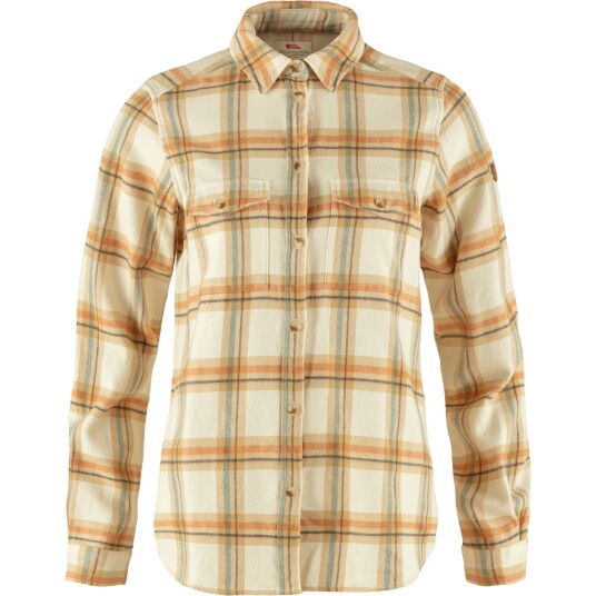 Fjellreven Övik Heavy Flannel Shirt W Chalk White-dune Beige XS