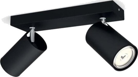 Philips myLiving Kosipo dobbel takspot, matt Svart Philips myLiving Kosipo dobbel takspot, matt Svart