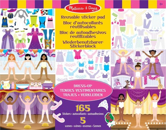 Melissa & Doug Dress-Up Gjenbrukbare Klistremerker 80 Motiver Fra 3 År
