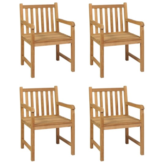 vidaXL Utendørs spisestue 5 deler heltre teak