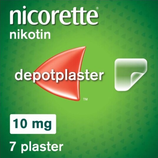 Nicorette depotplaster 10mg/16t gjennomsiktig 7 STK Nicorette depotplaster 10mg/16t gjennomsiktig 7 STK