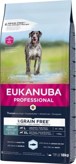 Eukanuba Kornfri Hundefôr for Store Raser med Havfisk 18 kg Eukanuba Kornfri Hundefôr for Store Raser med Havfisk 18 kg