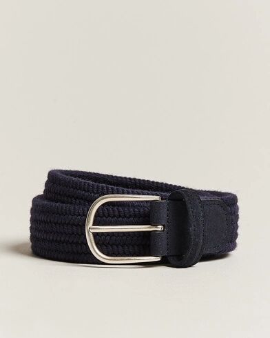 Anderson's Braided Wool Belt Navy Anderson's Braided Wool Belt Navy