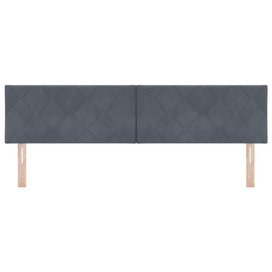  LED Hodegjerde Diamantblokker Design Mørk Grå 180 cm Fløyel