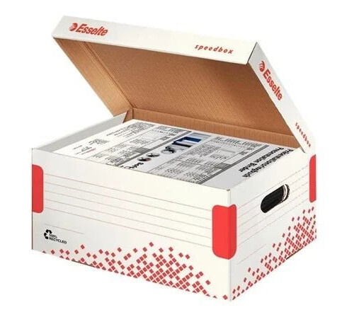 Esselte Speedbox storage box for A4 Foolscap white