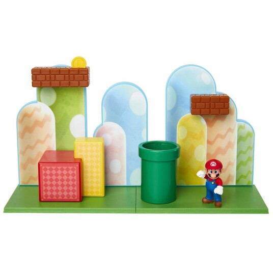 Nintendo Super Mario Lekesett Med 6 Cm Figur Acorn Plains Sett