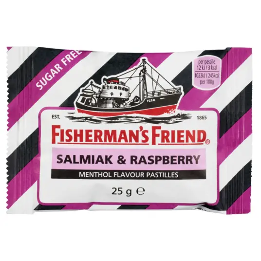 Fisherman"s Friend Salmiak & Rasperry Sukkerfrie halstabletter Fisherman"s Friend Salmiak & Rasperry Sukkerfrie halstabletter