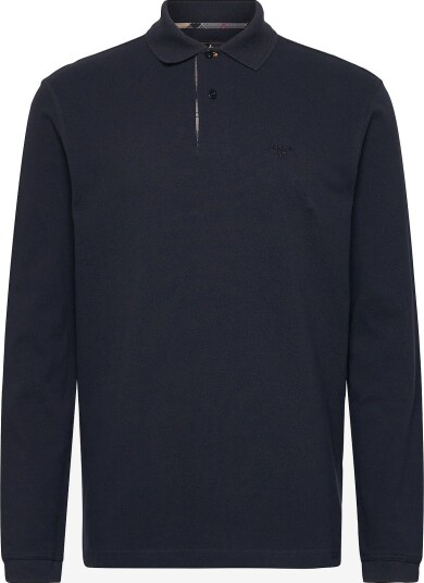Barbour Barbour Essential Ls Tartan Pique Polo Shirt   Navy   XL