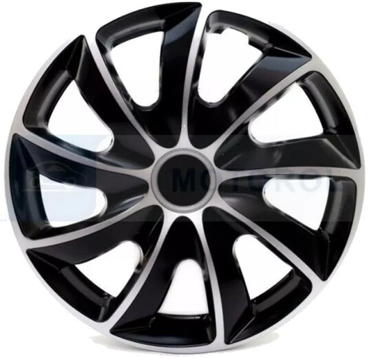 NRM 14 QUAD BICOLOR SILVER BLACK Hjulkapsler