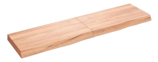 vidaXL Vegghylle lysebrun 120x30x6 cm behandlet heltre eik