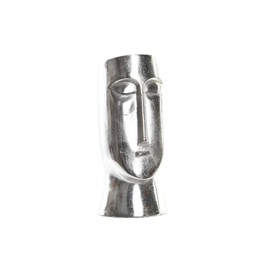 Dkd Home Decor Vase Dkd Home Decor Ansikt Sølv Aluminium Moderne (17 X 16 X 36 Cm)