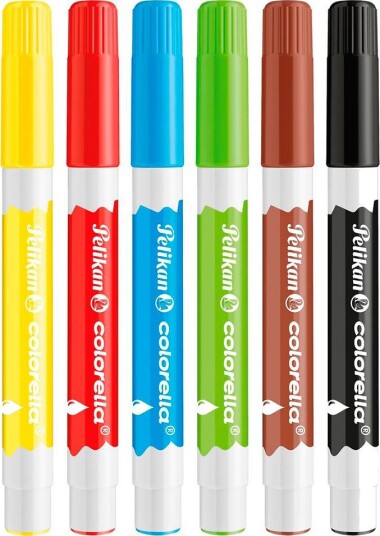 Pelikan Colorella Fargetusjer Vannbasert 6 Farger Pelikan Colorella Fargetusjer Vannbasert 6 Farger