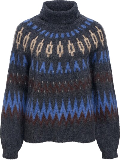 Object Objjaade Diana L/S Lo Knit Pullover 147 SKY CAPTAIN XL
