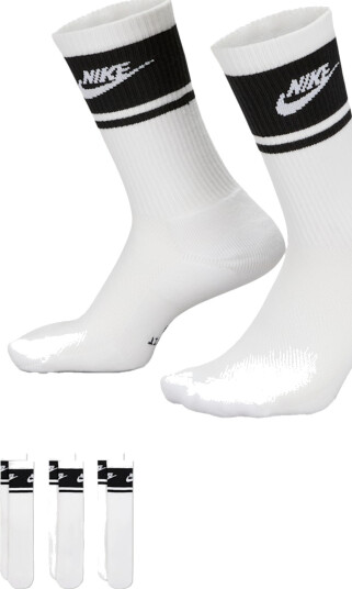 Nike Everyday Elevated Crew Socks 3 Pack Hvit L
