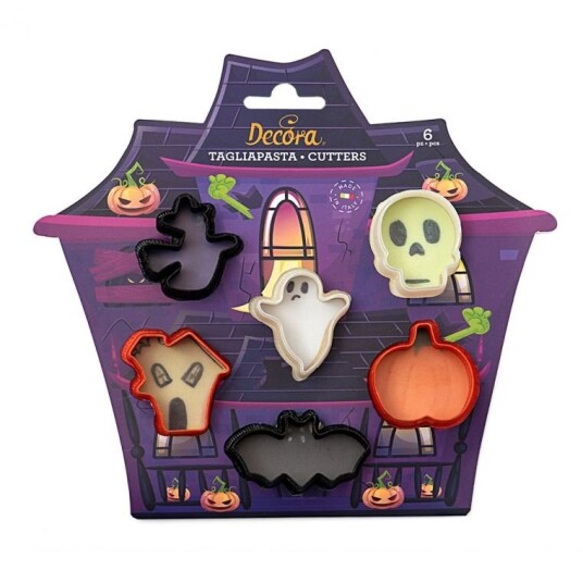Decora Utstikkere i Plast Mini Halloween Sett/6 Decora Utstikkere i Plast Mini Halloween Sett/6