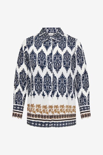 Only Carmakoma   Skjorte carHavana L/S Shirt Aop   Hvit