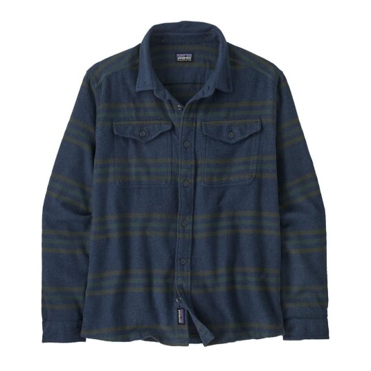 Patagonia  M´S Fjord Flannel Shirt Herre Tsmb Treelined: Smolder Blue 2XL