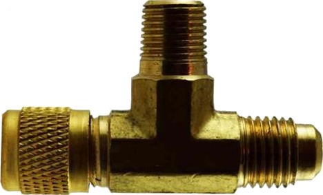 T-Stykke A-31512 1/8""Npt X 1/4""X1/4"" Fl