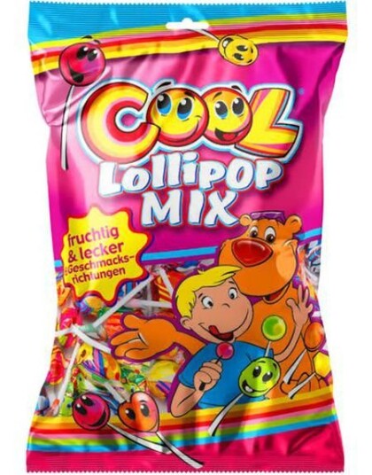 40 stk Cool Lollipop Mix Pose med Kjærligheter i 6 Smaker 500 gram