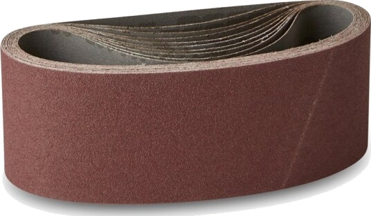 10 stk. Lerretsslipebånd 75x480mm Korn P240