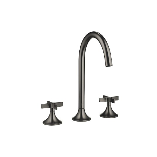 Dornbracht VAIA 3-hulls Servanbatteri Med bunnventil, Dark Platinum Matt