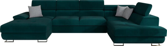Reginia Sofa med Divan og Sjeselong 4 seter   Grønn