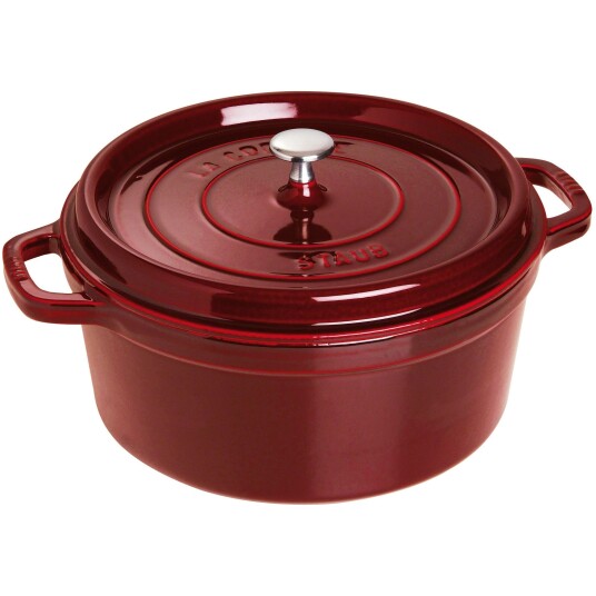 Staub Rund Gryte 28 cm 6,7 liter Grenadine 1721248-03-0 1721248-07-0