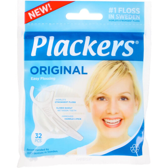 Plackers Original Flosser Tanntrådoppheng 32 stk Plackers Original Flosser Tanntrådoppheng 32 stk
