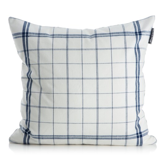 Enjoy Design Pute hvit m/blå ruter Elise 45x45cm