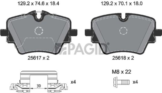 PAGID T2820N Bremseklosser