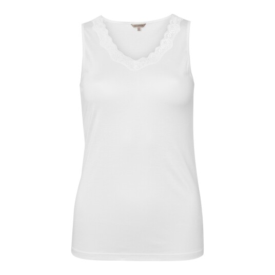 Lady Avenue Pure Silk Jersey Lace Tank Top M
