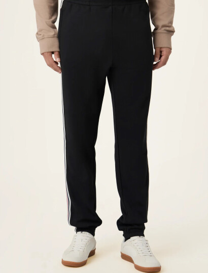 FILA Biella Regular Taped Pique Track Pants - Black - S FILA Biella Regular Taped Pique Track Pants - Black - S