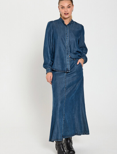 FREE/QUENT Fqwilke Skirt Blue XXL