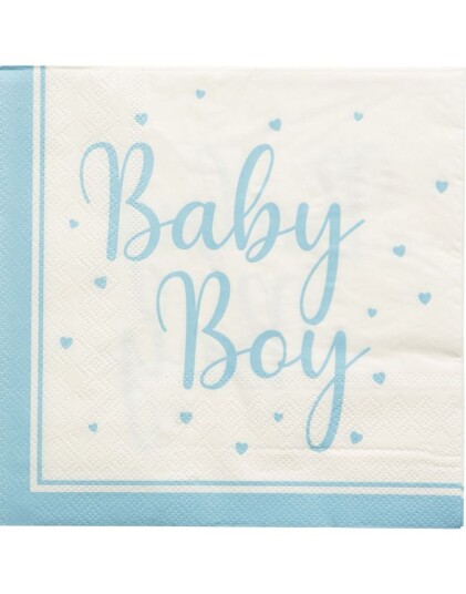 16 stk Baby Boy 3 Lags Servietter 33x33 cm 16 stk Baby Boy 3 Lags Servietter 33x33 cm