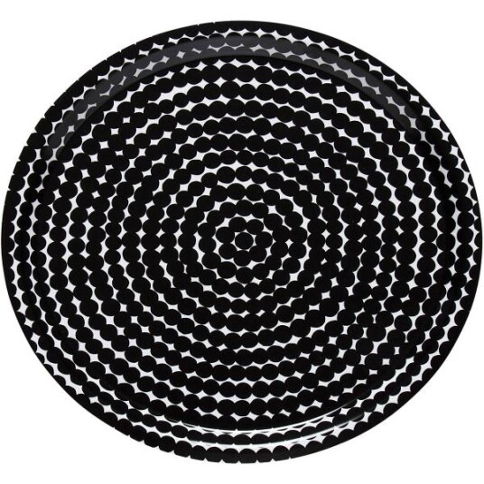 Marimekko Räsymatto plywood brett 31 cm hvit/svart Marimekko Räsymatto plywood brett 31 cm hvit/svart