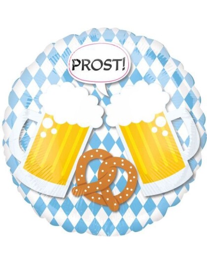 Prost! Oktoberfest Folieballong 43 cm Bierfest