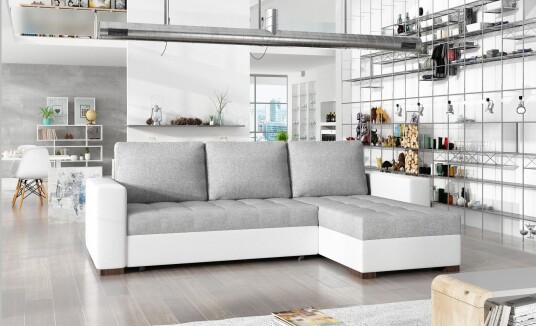 Potes Sovesofa med Divan Grå/Hvit
