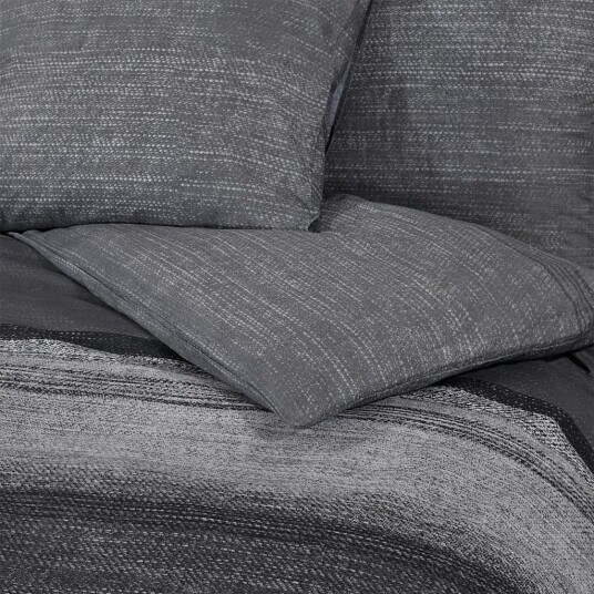  Sengesett mørkegrå 135x200 cm bomull 8720845432751