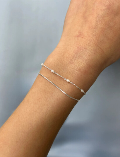 SYSTER P Treasure Multi Pearl Bracelet Silver |Silver |One Size