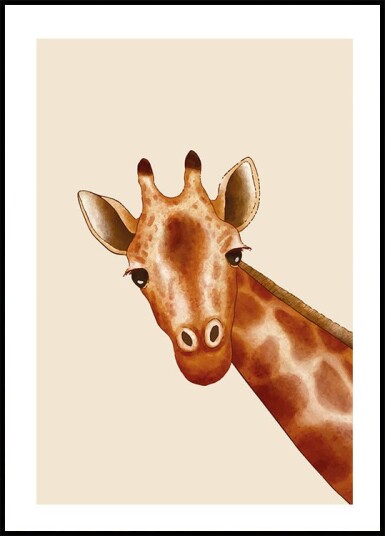 Peekaboo Giraffe Plakat Plakat / 100x150cm