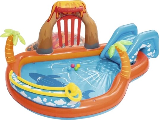 Bestway Lava Lagoon lekebasseng for barn 265x265x104 cm Bestway Lava Lagoon lekebasseng for barn 265x265x104 cm