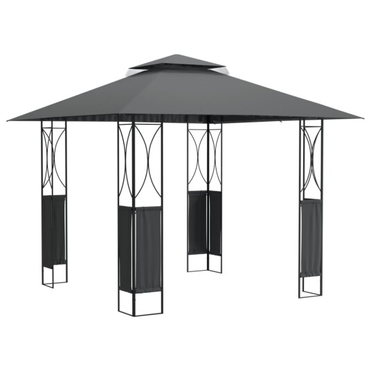 vidaXL Paviljong med tak antrasitt 300x300x270 cm stål